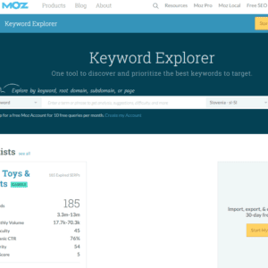 Moz Keyword Explorer - moz.comexplorer